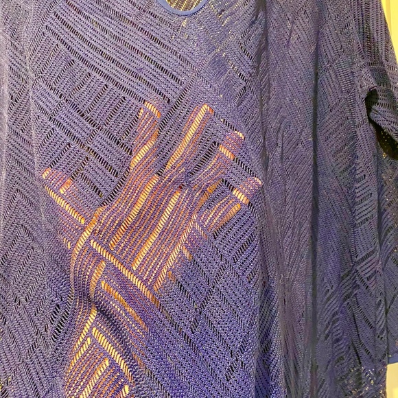 NIC+ZOE Navy Lace Beach Cover Up Size 2X Vacation - Picture 3 of 6